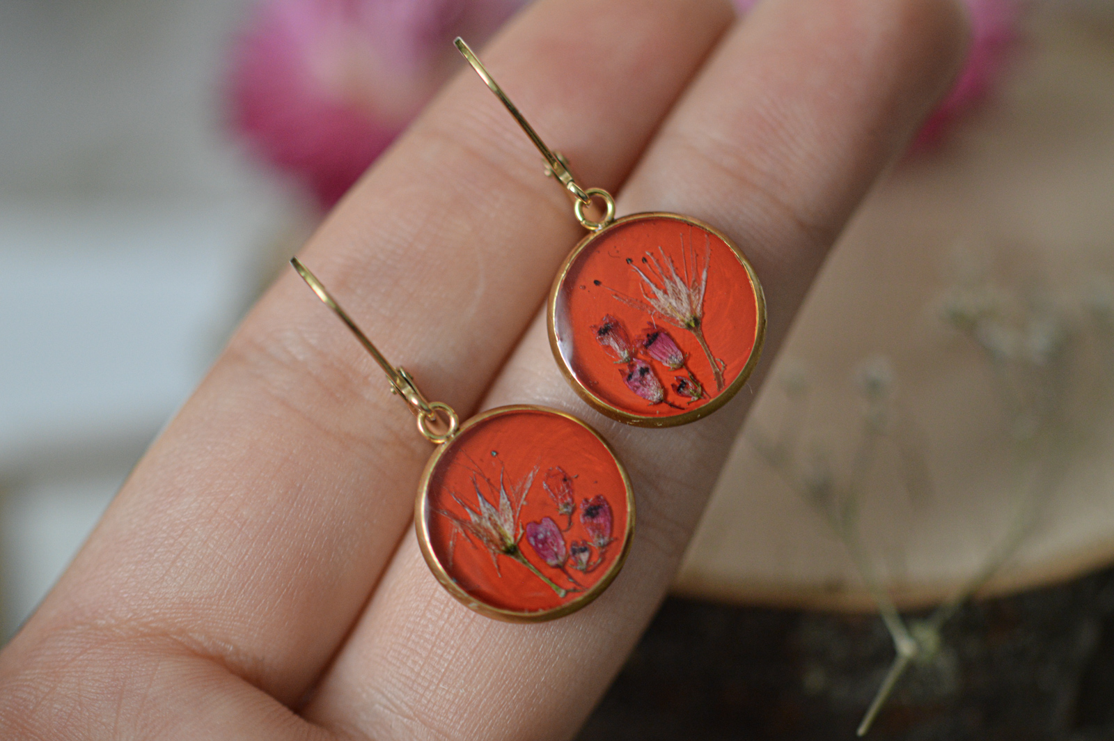 Náušnice pozlacené