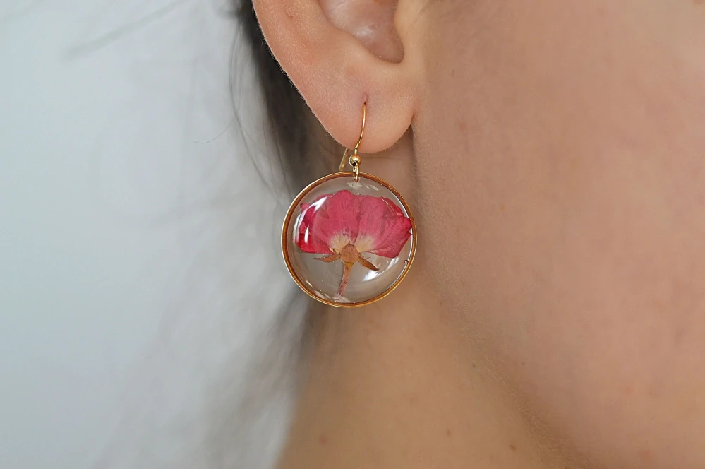 Náušnice s růží